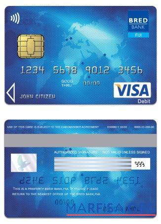 Blank Fiji Bred Bank visa card sample